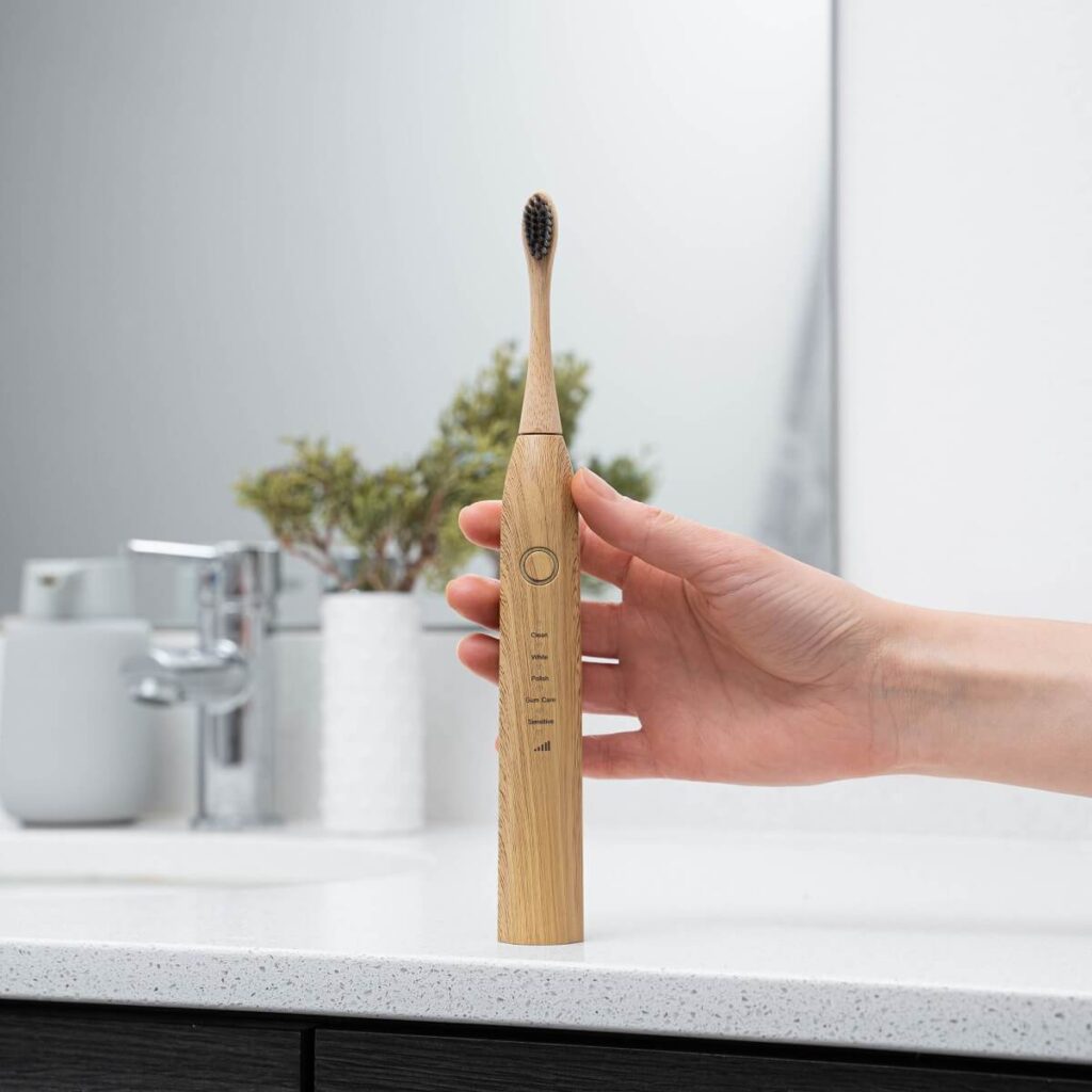 Sustainable tomorrow bamboo electric toothbrush